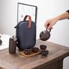 Purple Sand Travel Teaware Set One Pot Four Cups Portable Crack Cup Kung Fu Tea Set Chinese Purple Sand