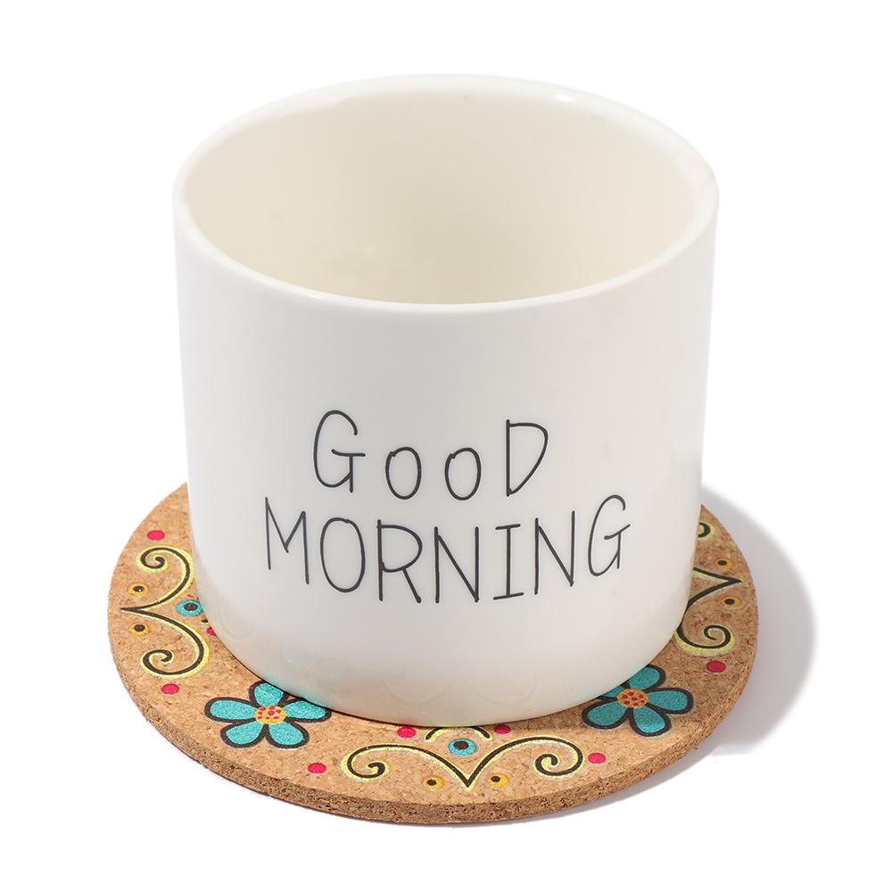 Decor Placemats Non-slip Mug Holder Wooden Cup Mat Heat Resistant Cork Coasters Anti-hot Heat Pad