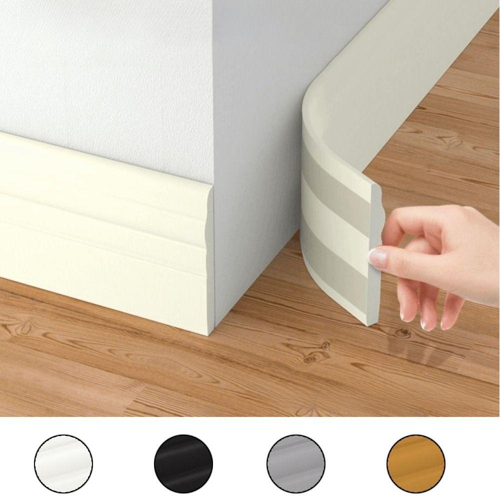 Thickened Baseboard Molding Trim Self Adhesive Skirting Line DIY Wall Baseboard  Living Room