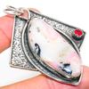 Natural Rhodochrosite, Garnet Gemstone 925 Sterling Silver Pendant 2.76" V3g57