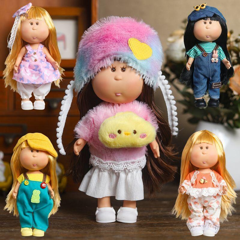 1 Set Birthday Gift Toy 24Cm Spanish Potato Doll Cute Dress Hat Clothes Accessories For Little Playtime