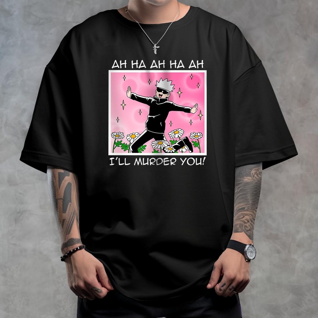 Summer T-shirt Jujutsu Kaisen Men Women Goji Anime Harajuku Retro Short Sleeve Loose Oversized Casual Fitness Comfort Y2k Top