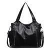 Faux Leather Tote Bag with Dual Zipper Pockets Adjustable Shoulder Strap Women's Everyday Fashi Handbag