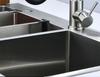 Universal Stainless Steel 304 Kitchen Faucet with Colored Silicone Hose, Rotating Sink Fixture.