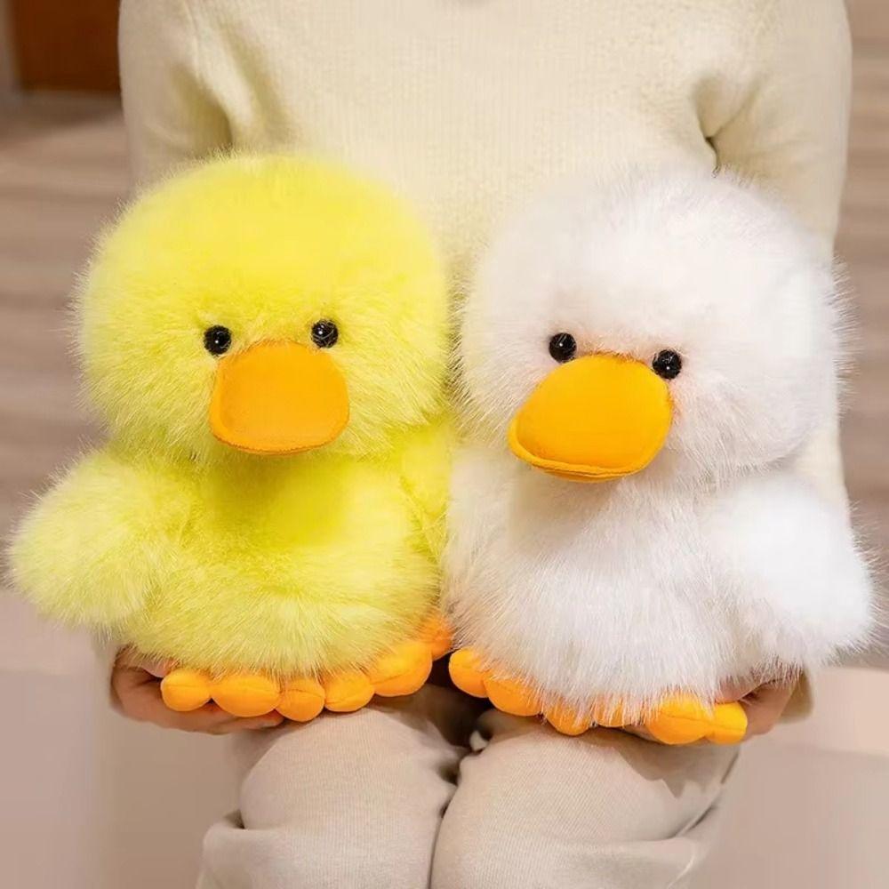 Stuffed Animals Simulation Duck Plush Doll Collection PP Cotton Ugly Duck Plush Toys 25cm Kawaii Little Yellow Duck Throw Pillow