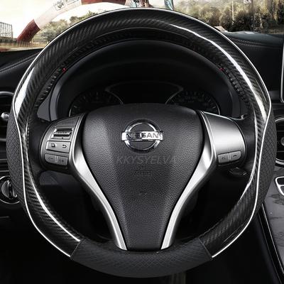 38 cm Leder-Lenkradbezug für Nissan Qashqai Juke Primera Versa Almera Terrano Kicks March Murano 350z Terrano