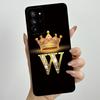 Case For Samsung Galaxy Note 20 Ultra Luxury Crown Letter Liquid Silicone Back Cover Soft Funda For Samsung Note20 20Ultra Coque