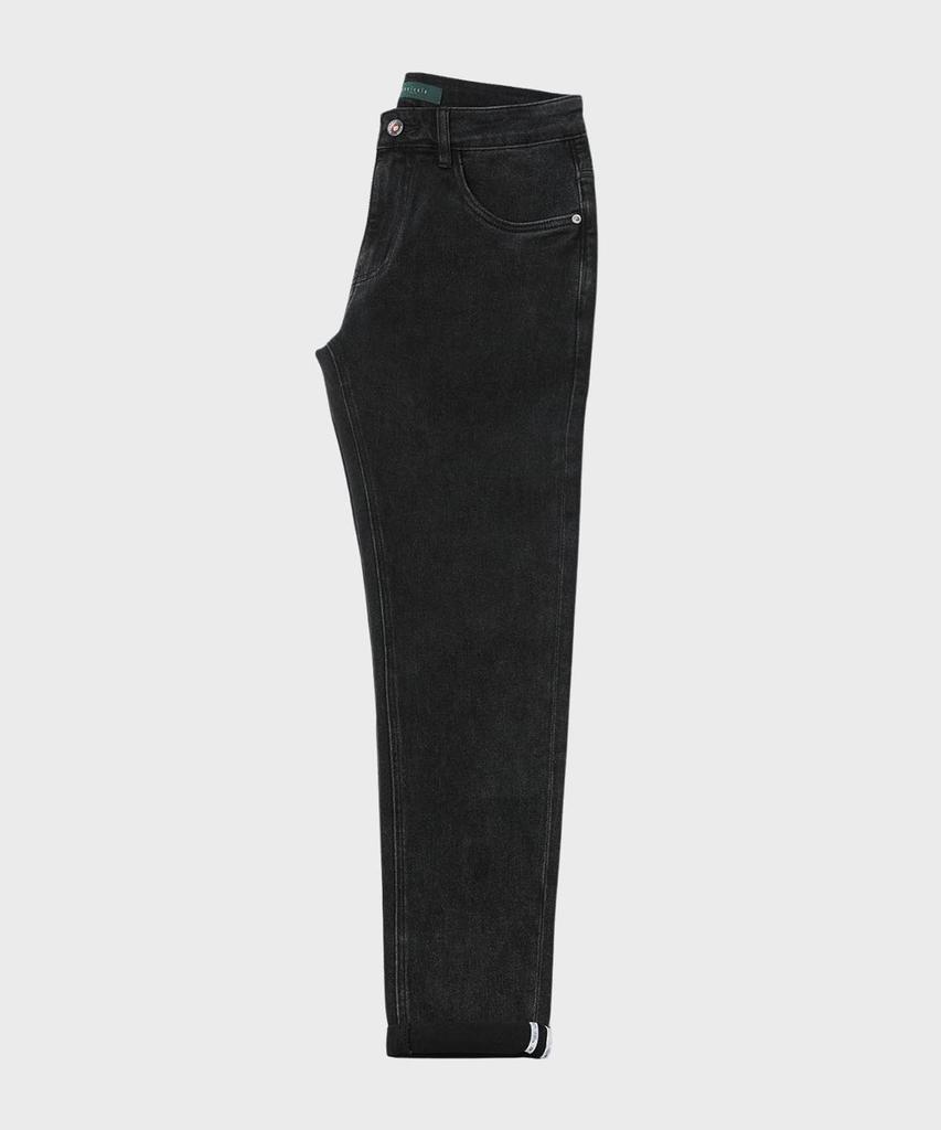 PANICALE Black Basic Slim Denim Pants [Black]