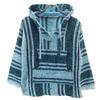 OLD Mekipa Striped Pattern Long Sleeve Mexican Parker Blue Kid's Used