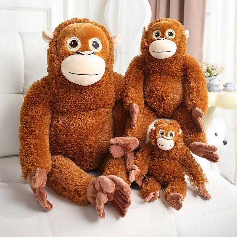 Newest Simulated Cuddle Gorilla Doll Kawaii Stuffed Plush Toy Figure Doll Cartoon Anime Cute Kids Birthday Holiday Gift Doll