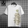 Sommer Herren T-Shirt Drachen Design Druck Mode Lässig Kurzarm T-Shirt Tägliche Straßenkleidung Übergroßes O-Ausschnitt Pullover T-Shirt