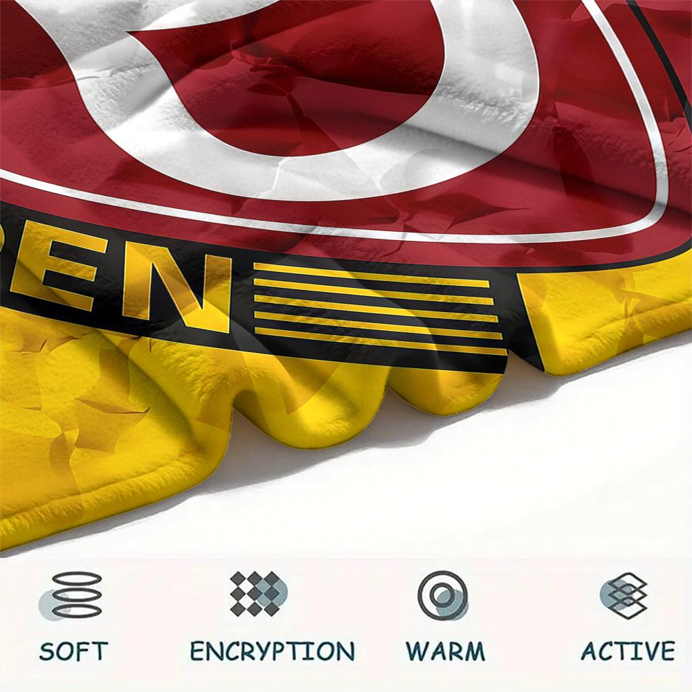 1 Stück Personalisierte Decke mit SG Dynamo Dresden Muster aus Flanell, geeignet für alle Jahreszeiten, für Heimdekoration, Wärme und Komfort, Geschenke, Weihnachtsgeschenk -HE200