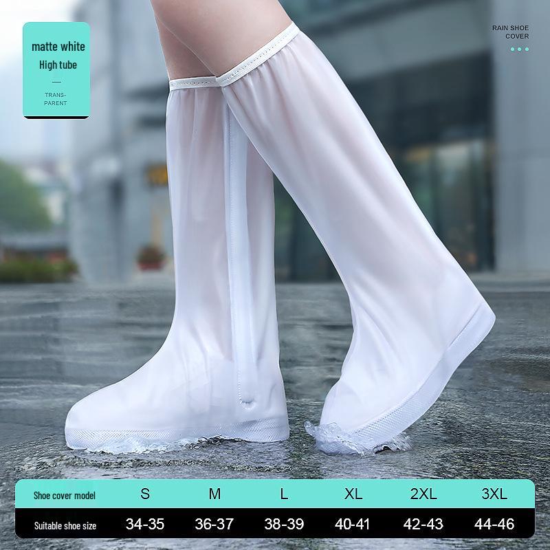 Waterproof Non-Slip Silicone Rain Shoe Covers for Men & Women - High-Top, Wear-Resistant, Snowproof & Rainproof.