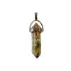 Hexagonal Stone Double-Point Pendant Sweater Chain