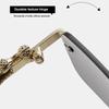 Quality Cheetah Decoration Frameless Square Sunglasses UV400 Retro Rimless Rectangle Leopard Head Metal Sun Glasses Men Women