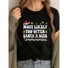 Most Likely To Offer Santa A Beer Drinking Christmas Funny T Shirts T Shirt