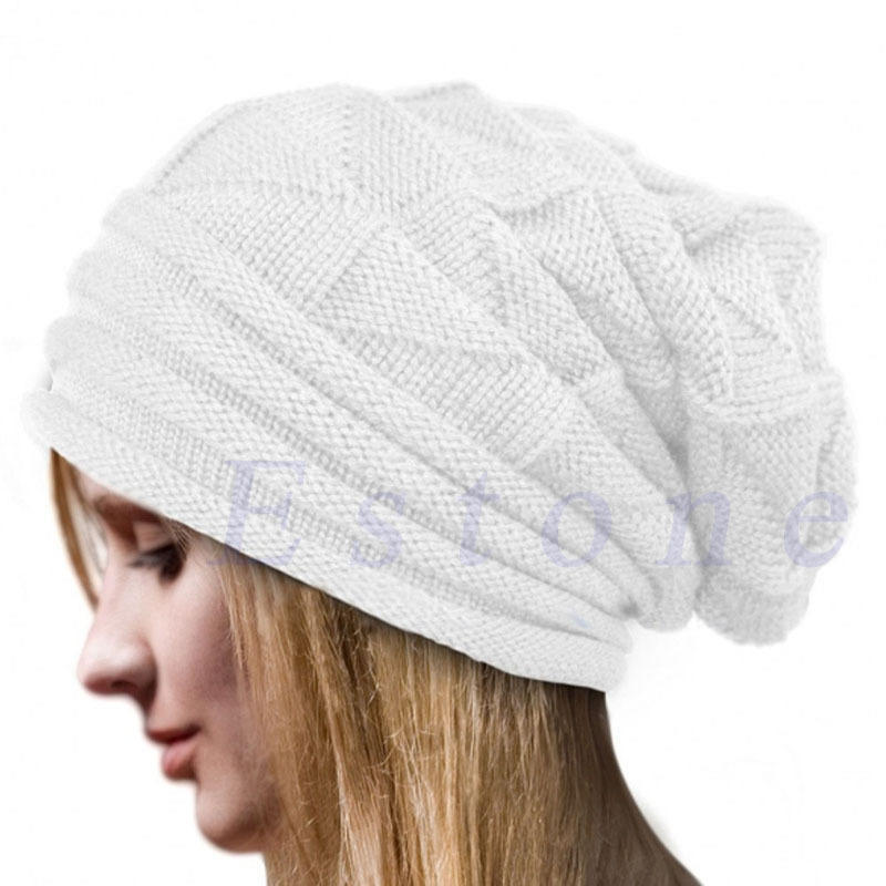 Knitted Baggy Beanie Oversized Winter Hat Ski Slouchy Cap  Beanies Women Men Winter Wool Warm Cap Beanies Unisex