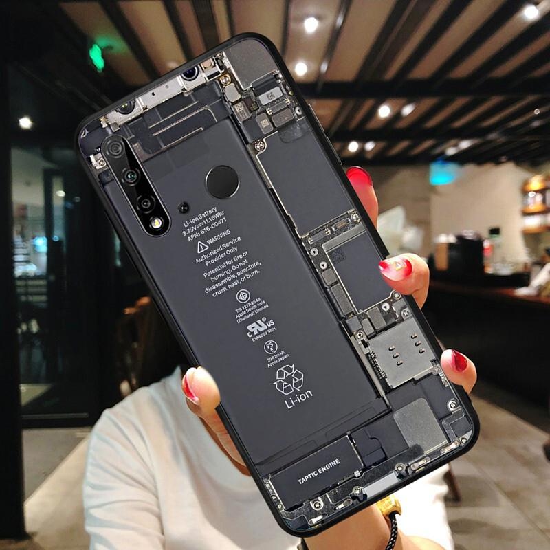 Battery Circuit Board Phone Case For Huawei P50 Pro P30 P40 Lite P40Pro P20 Lite Mate 20 Pro Nova Y70 Y90 9 SE P Smart Funda