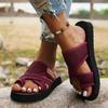 Women's Platform Slippers Open Toe Summer Beach Sandals Casual Comfort Plus Size Slip-On Slides