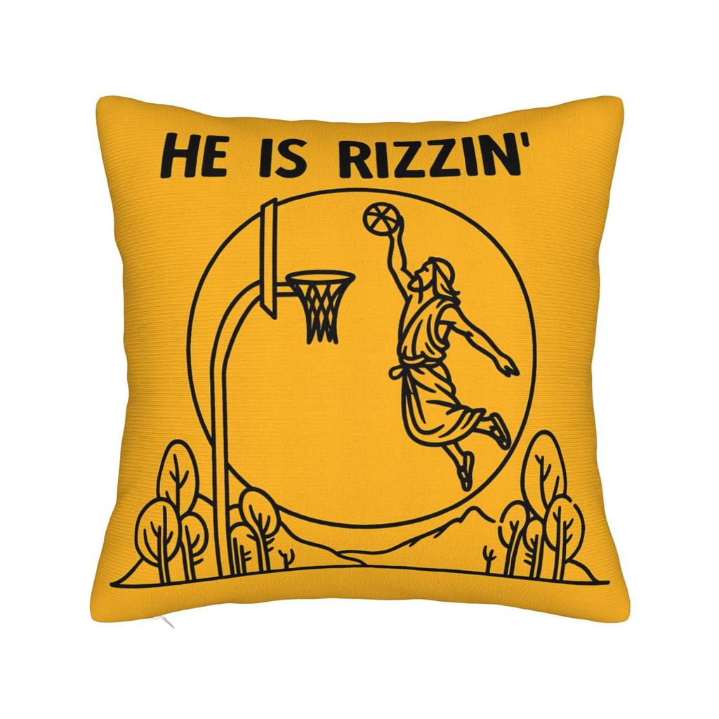 He Is Risen Boho Easter Christian Cross Pillow Case Cute Funny Pillow Cover Custom Pillowcases For Sofa Couch Bed Living Room