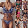 Swimsuit Bikini Women's Seperated Swimwear Printed Swimsuit