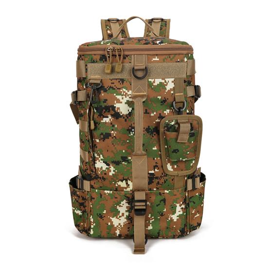 Angeltasche Rucksack mit großem Fassungsvermögen mit Rutenfächern Wasserdichtes Oxford-Gewebe Angelrucksack Vielseitiger Angelgeräte-Organizer