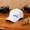 Mr. and Mrs. Cursive Dad Hats Newlywed Couple Wedding Honeymoon Baseball Caps Bridal Shower Bachelorette Beach Pool Party Hat