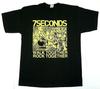 Camiseta 7 SECONDS Banda de Rock Punk para Hombre Adulto Negra 100% Algodón Nueva