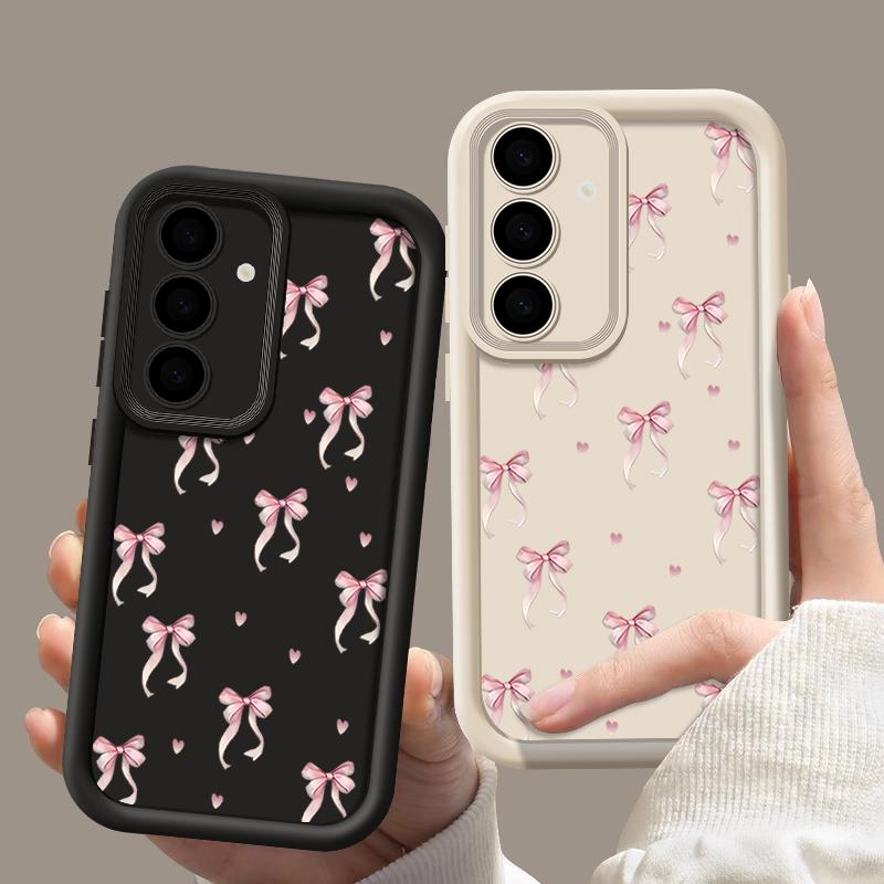 Coque Douce Mate Imprimé Nœud Papillon Mode Pour Samsung S25 Ultra S24 FE S26 S23 Plus A16 A56 A36 A55 A26 A27 A15 A35 A17 A37 A57 A18 Housse de Téléphone Anti-Choc