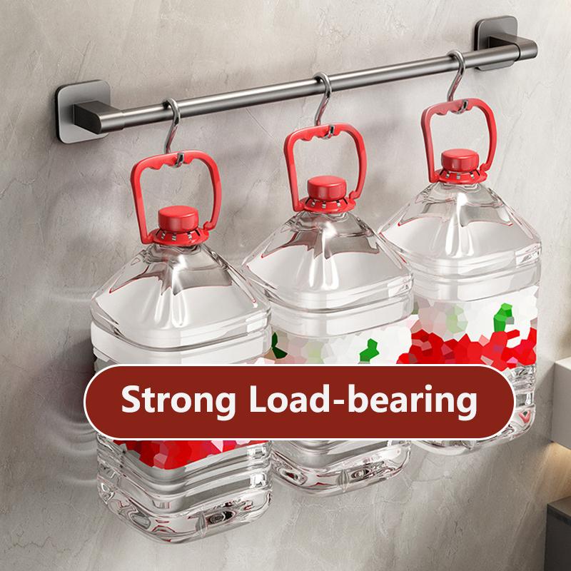 Handtuchhalter Space Aluminium Kein Bohren Badezimmer Handtuch Organizer Selbstklebende Handtuchstange Badezimmerregale Handtuchstange