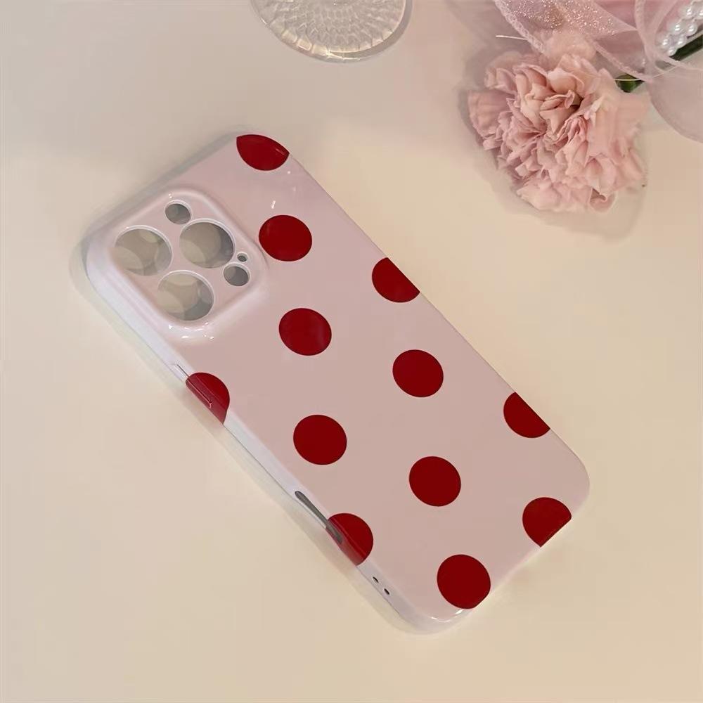 Ins simple and fresh polka dots, fine hole film shell, suitable for apple 17air/16e/15/11/13 pro/x