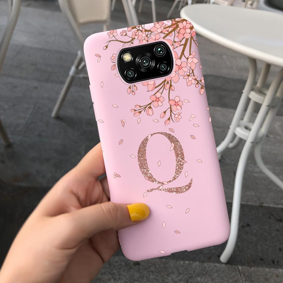 For Xiaomi Poco X3 Case Luxury Crown Letters Covers Soft Silicone Phone Case For Xiaomi Poco X3 Pro PocoX3 NFC Back Cover Bumper