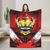 Denji Brutal Anime Blanket Chainsaws Mans Travel Flannel Throw Blanket For Outdoor Soft Quality Bedspread Birthday Present