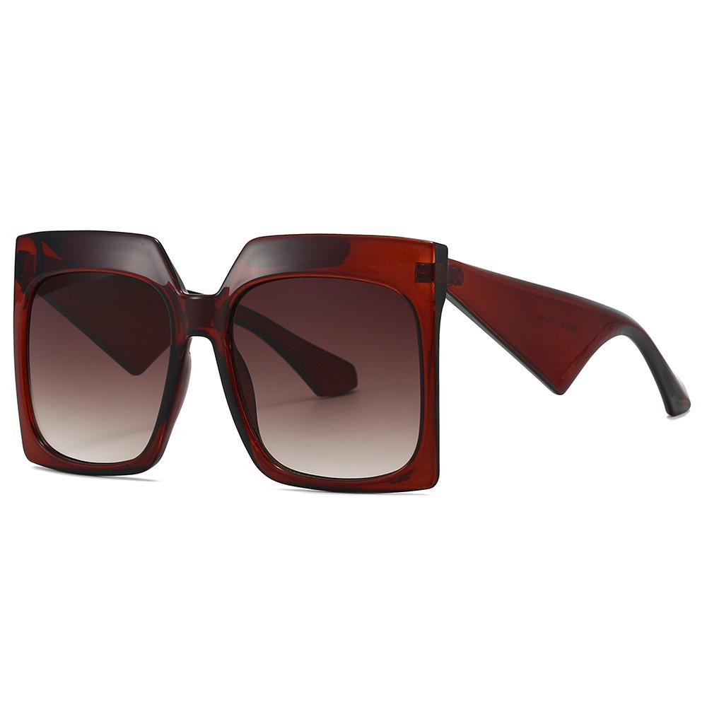 New Square Women Fashion Sunglasses UV400 Retro Oversized Gradient Lens Casual Big Size Sun Glasses for Men and Women