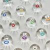 10Pcs Mini Cartoon Expression Stress Ball Anxiety Relief Clear Ball Squeeze Toy Sensory Ball Fidget Desk Toy Party Favors