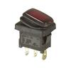 Interruptor de balancim iluminado Mini SPST com classificação IP65 16A 12VDC