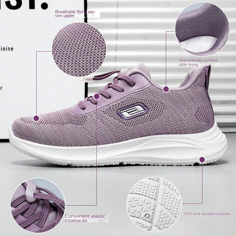 Scarpe Donna Autunno Nuove Scarpe da Donna Tessitura Volante Leggere Scarpe Sportive Casual Scarpe da Viaggio all'Aperto Scarpe da Passeggio Scarpe per la Mamma
