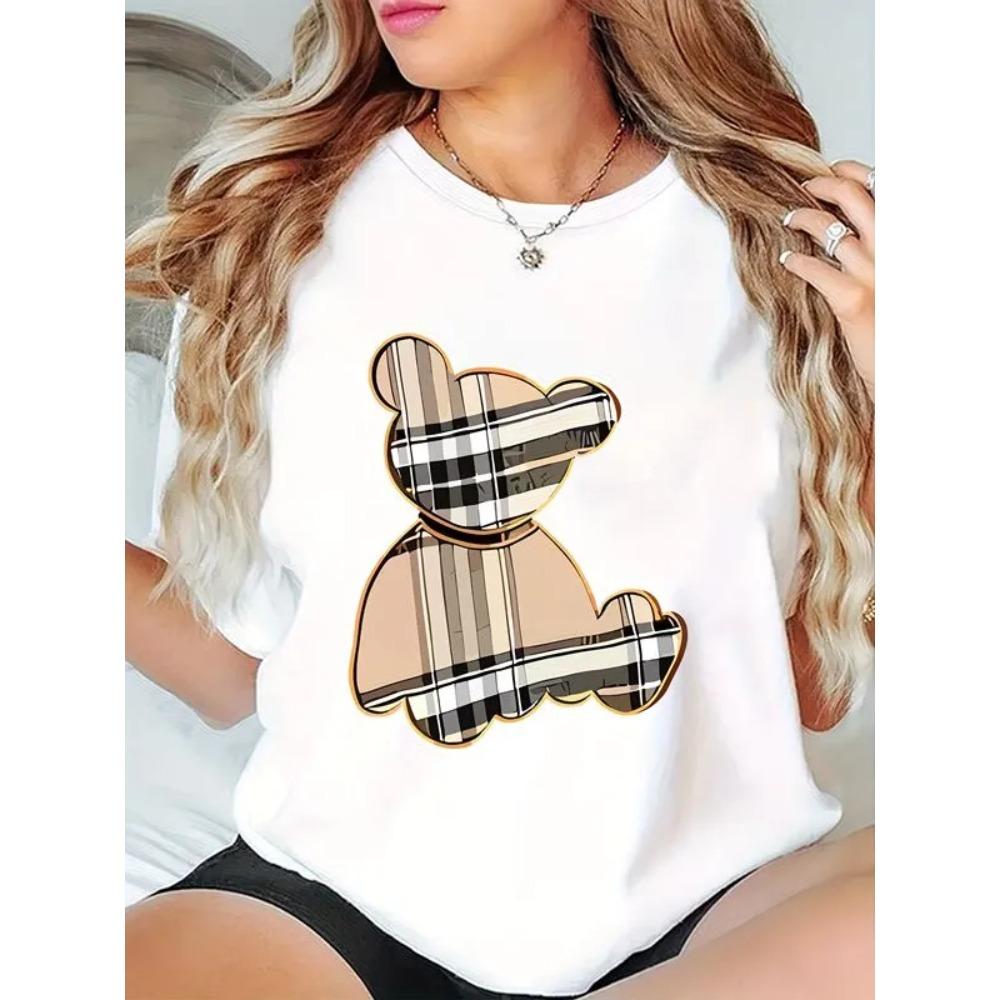 Summer Fashion Round Neck Short Sleeved T-shirt 3D Printed Women's Casual Comfortable Soft Large Loose Breathable T-shirt
