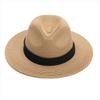 Big Head Circumference Panama Straw Hat Summer Travel Sunscreen Hat Seaside Beach Sun Hat Men's Sun Hat Tide