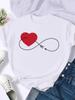 (Asian Size) T Shirt Clothing Sweet Love Cute 90s Style Casual Fashion Print Female Casual Women's Top Graphic Tee Short Sleeve T-shirts