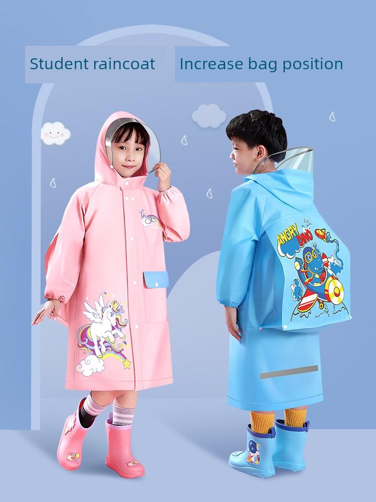 Kids Raincoat Boy Girl Child Whole Body Waterproof Kindergarten Girl Primary School Student Special Poncho Boy