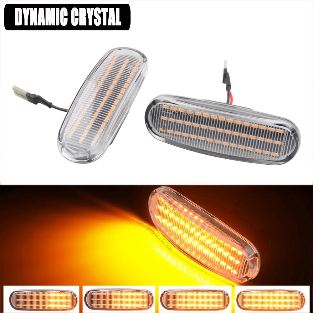 2 ks pro Fiat Panda 169 Grande Punto Včetně. Evo Doblo Fiorino Linea Idea Dynamic LED boční obrysové světlo opakovač