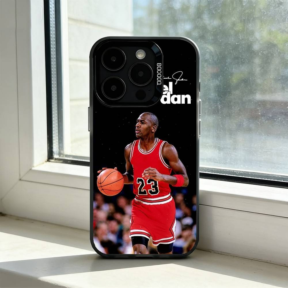 Sports M-Michael Jeffrey Jordan Phone Case For iPhone 17,16,15,14,13,12,11 Plus,Pro Max,XS,Colorful Silver Black Cover
