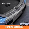 For BYD Sealion 7 SeaLion 07 EV 2024 2025 2026 Car Styling Trunk ABS Carbon Fiber Threshold Strip Tailgate Anti Kick Accessories