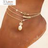 Summer Fashion Crystal Pineapple Anklets Female Barefoot Crochet Sandals Foot Jewelry Bead Ankle Bracelets For Women Leg Chain