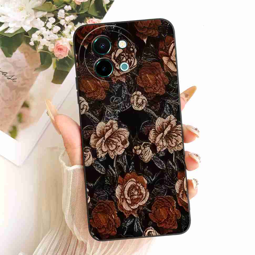 For Vivo Y38 5G Case New Colorful Flower Sunset Silicone Back Cover For Vivo Y38 Y 38 5G Shockproof Phone Cases Fundas Capa