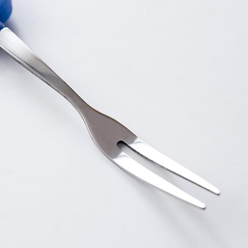 Furculiță cu fructe din oțel inoxidabil pentru prăjitură Desert Mini furculițe pentru salată încântătoare Flori de desene animate Fructe pentru copii Mâncare tacâmuri Instrument de bucătărie