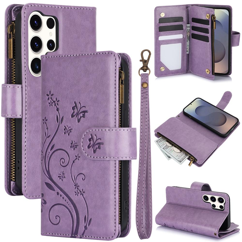 Wrist Strap Zipper Cards Solt Wallet Leather Phone Case for Samsung Galaxy S26 S25 Ultra S24 S23 Plus A57 A37 A17 A07 A56 Cover