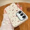 Cherry Bowknot Print TPU Soft Leather Texture Magnetic Case For Samsung S25 Ultra S24 FE S23 S22 S21 Slim Wireless Charge Matte Shockproof Phone Cover
