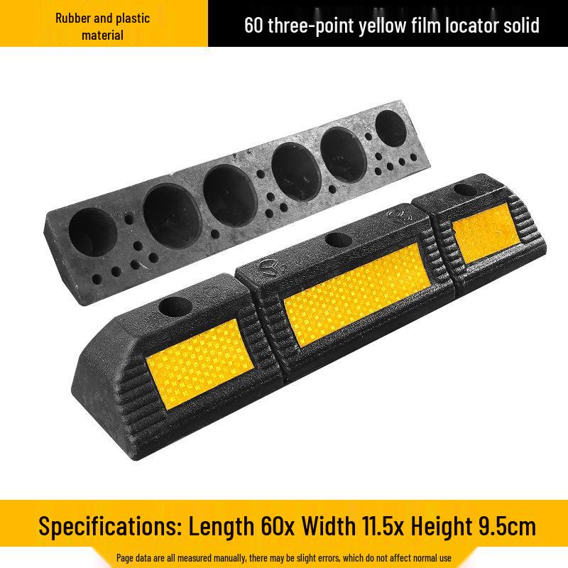 Rubber Parking Wheel Stopper: Anti-Collision PVC Wheel Limiter for Garages